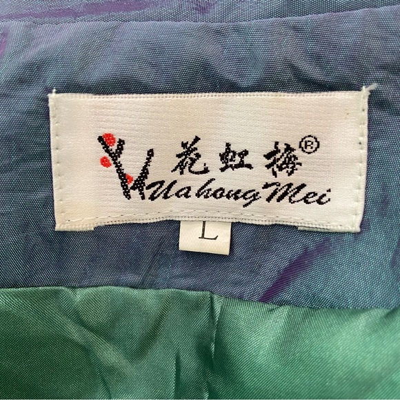 Stunning Nahong Mei blazer blue/purple/green embroidered & sequins details Large - Picture 2 of 16